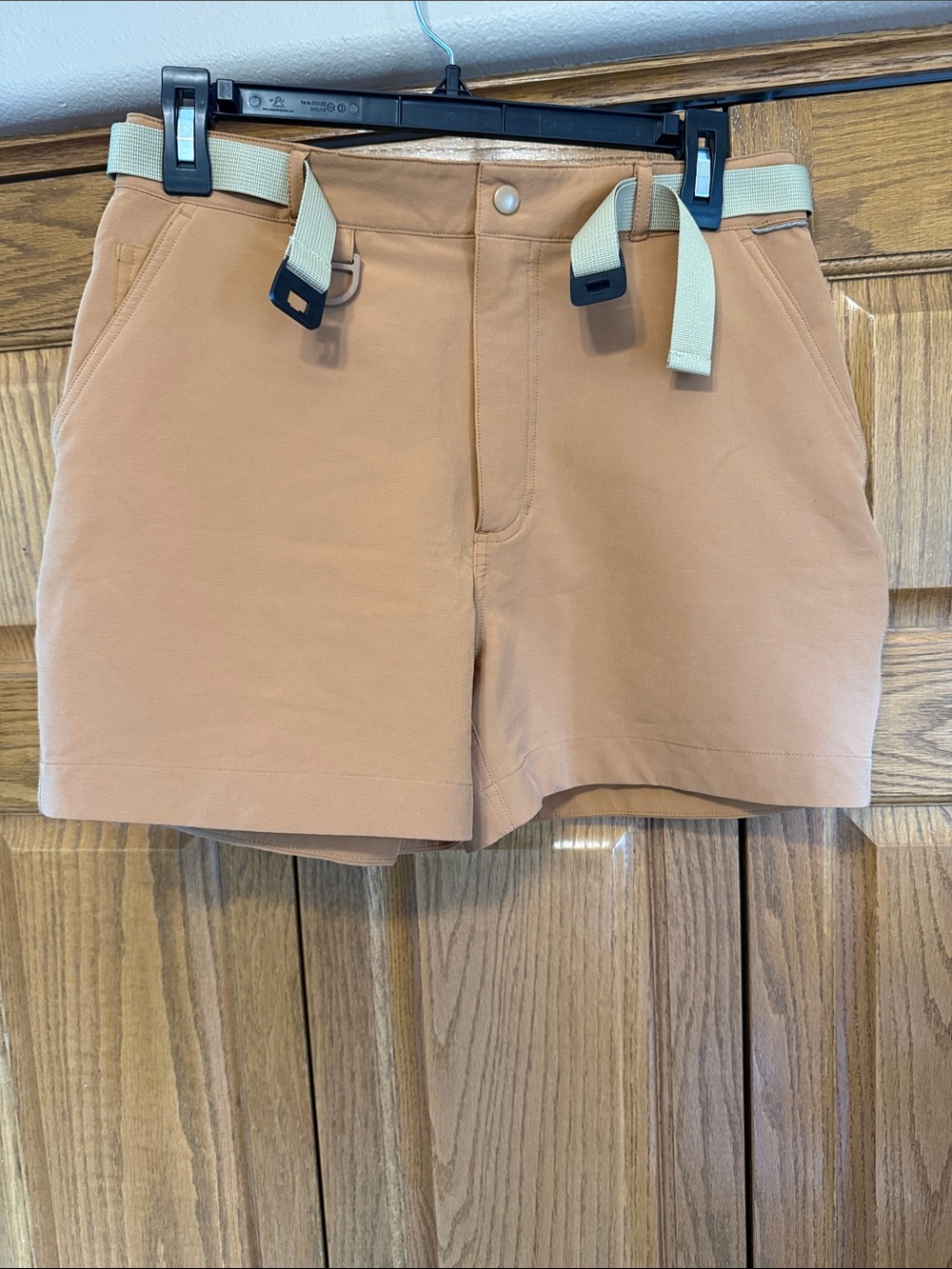 Stoic Classic High-Rise Women’s Shorts Color-Orange Brown or Brown Sugar-Size:8